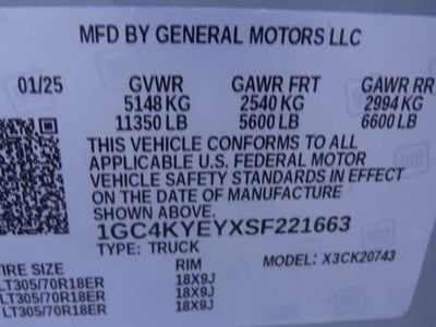 2025 Chevrolet Silverado 2500HD ZR2