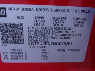 2022 GMC Sierra 1500 Elevation
