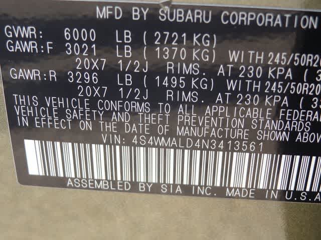 2022 Subaru Ascent Limited 8-Passenger