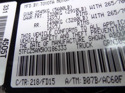 2019 Toyota Tacoma TRD Off Road
