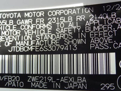 2025 Toyota Corolla Hybrid LE