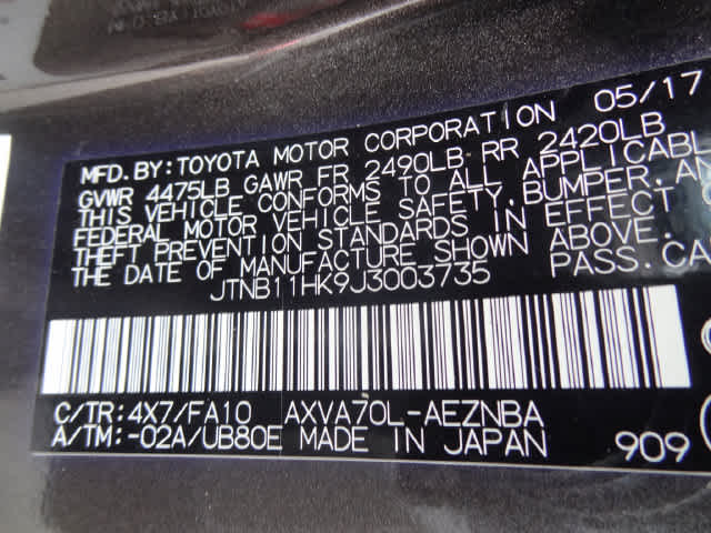 2018 Toyota Camry LE