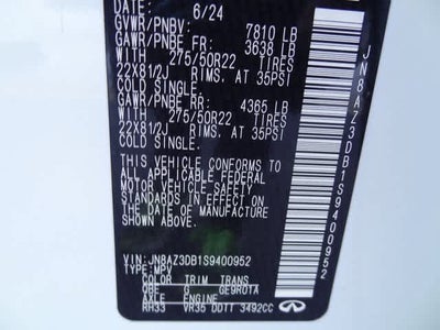 2025 INFINITI QX80 SENSORY